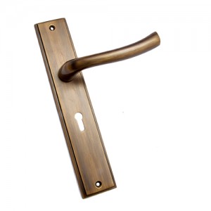 "Shimei" Brass Door Handle with Plate